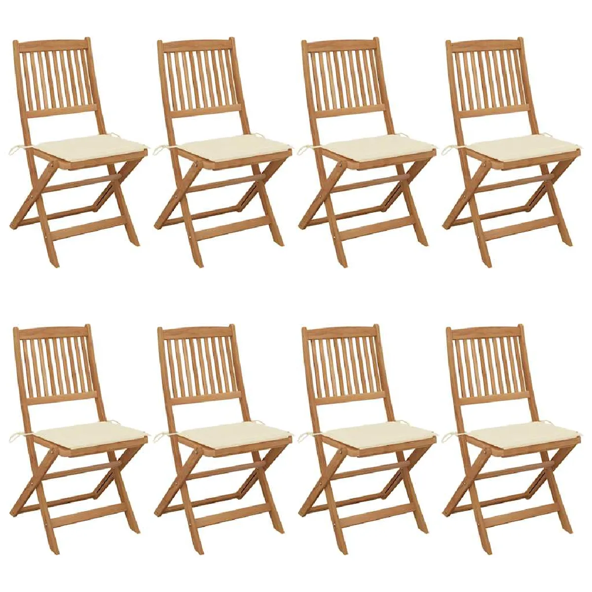 vidaXL Chaises pliables de jardin Lot de 6 Acacia - vue 3