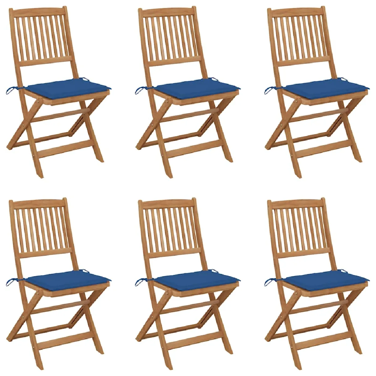 vidaXL Chaises pliantes acacia - vue 4