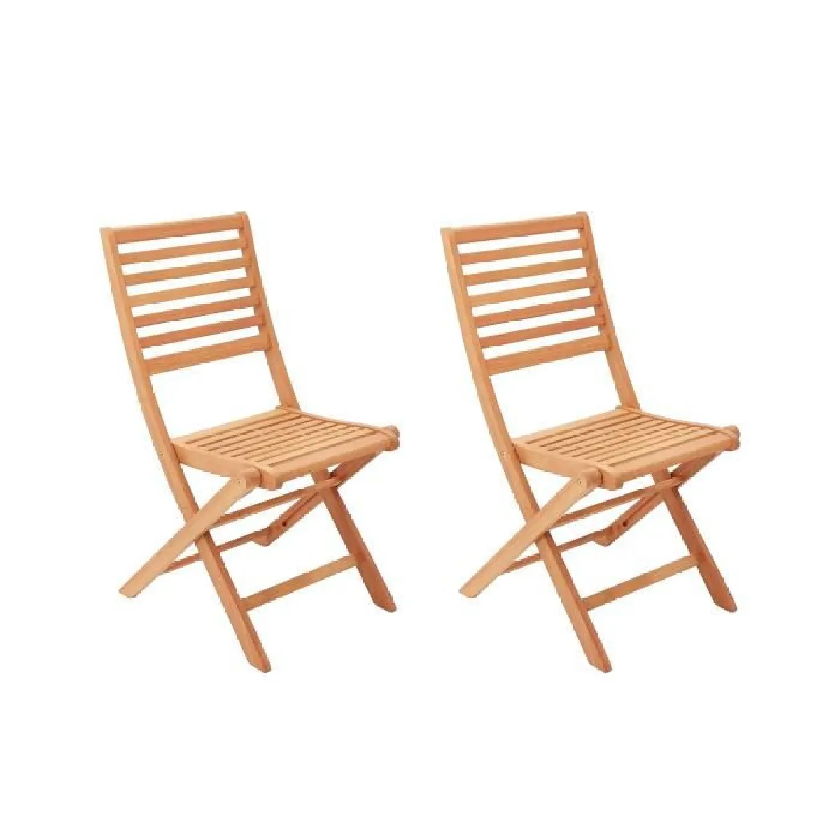 Chaises pliantes en eucalyptus FSC - Lot de 2