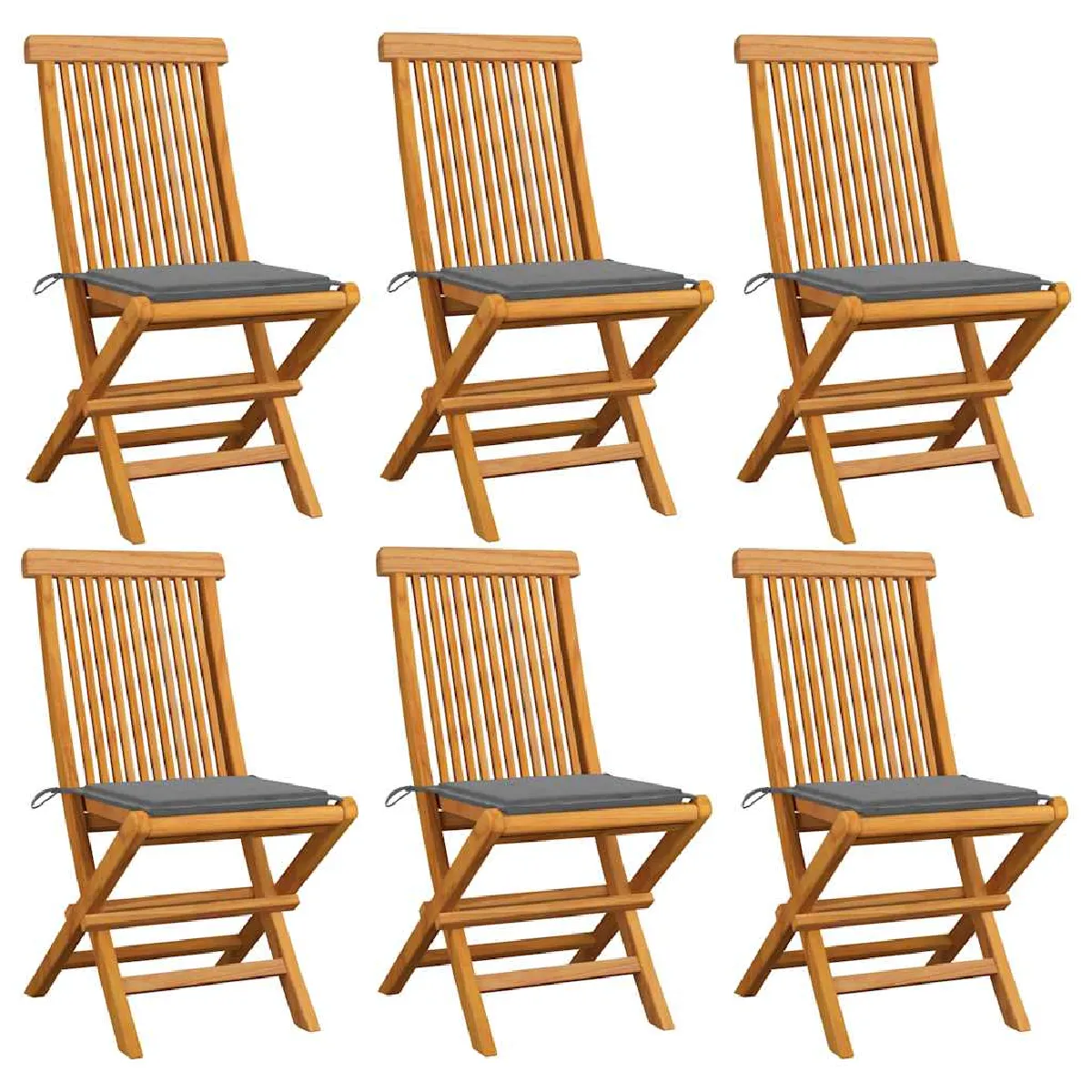 vidaXL Chaises de jardin lot de 6