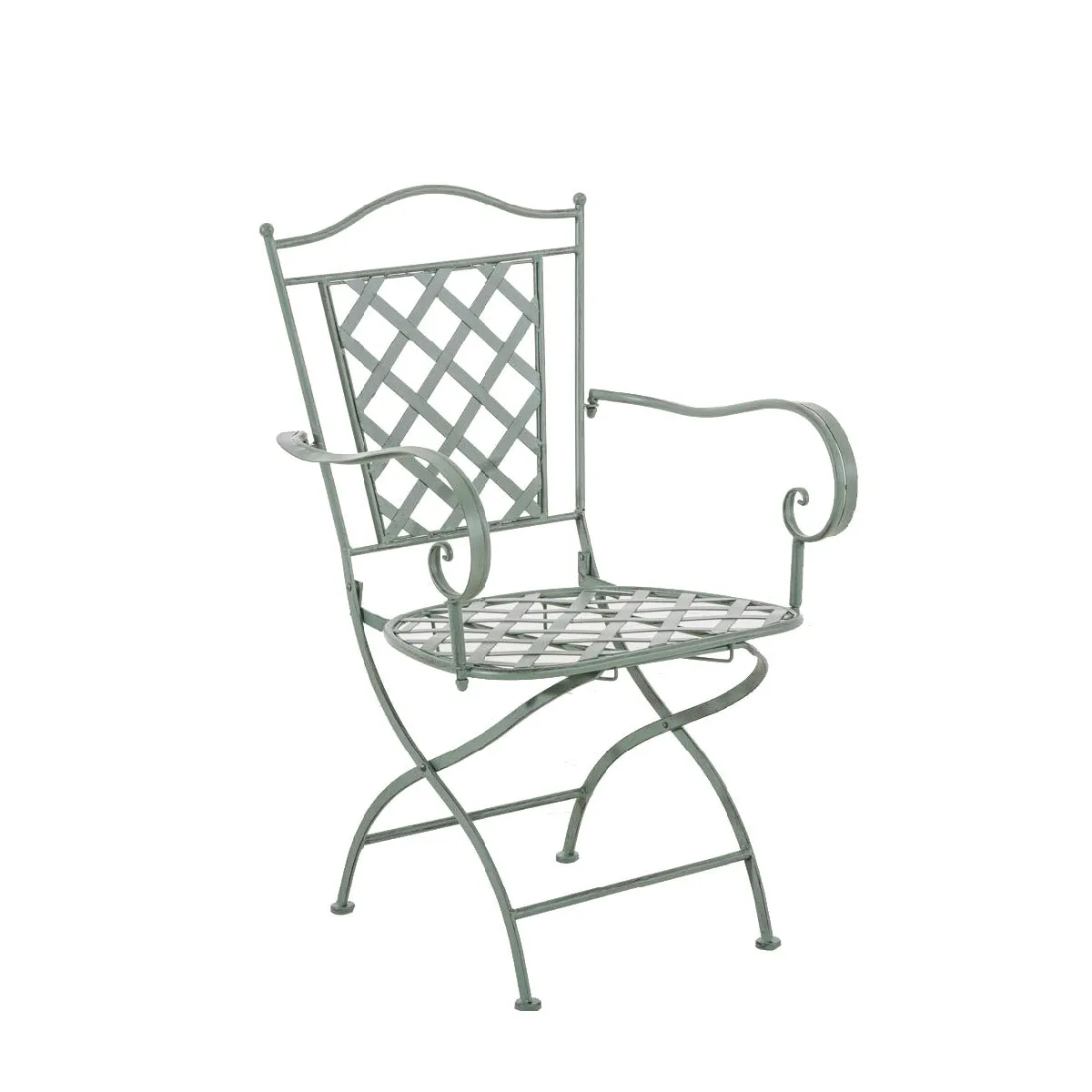 Decoshop26 Chaise jardin Fer Forgé