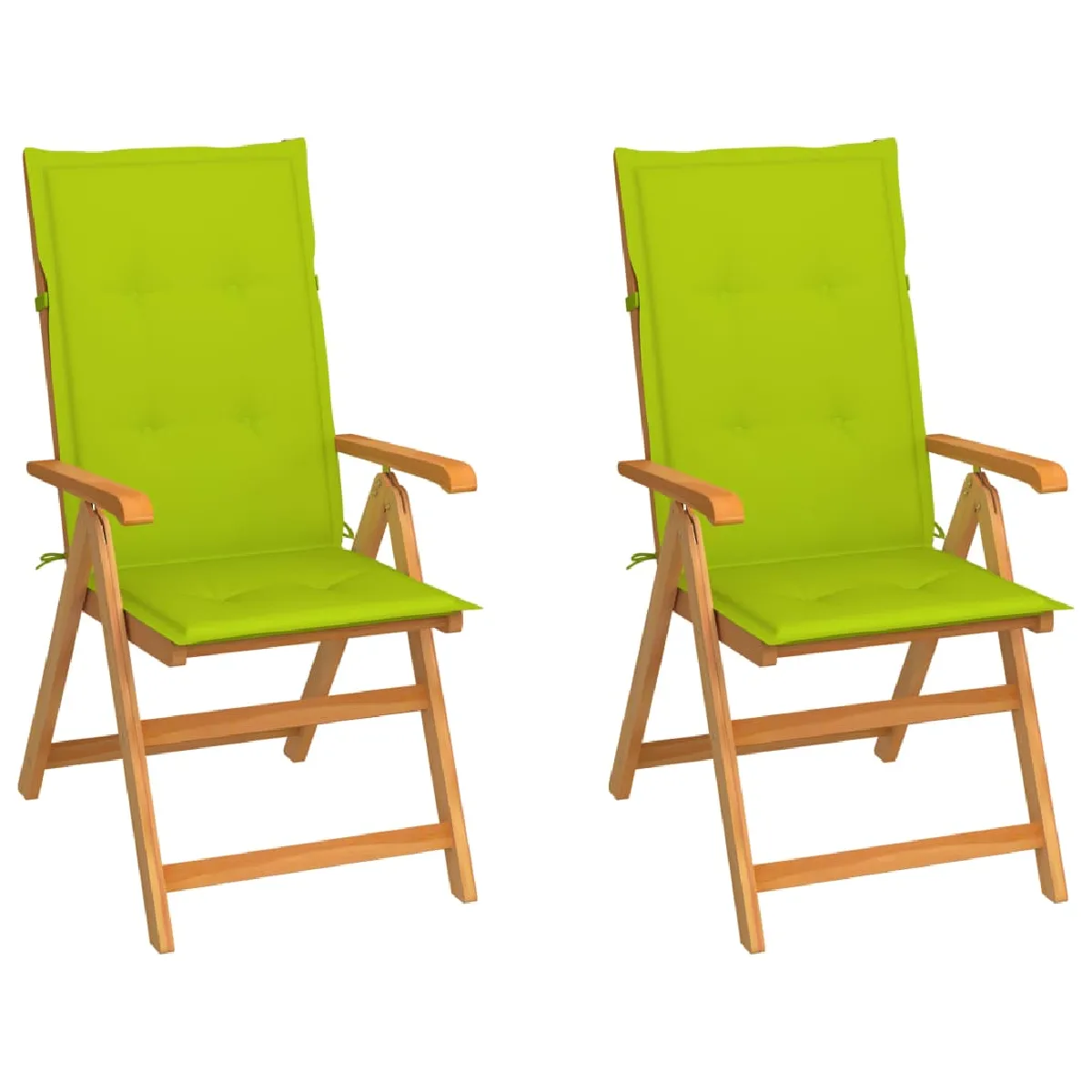 vidaXL Chaises de Jardin Inclinables Teck