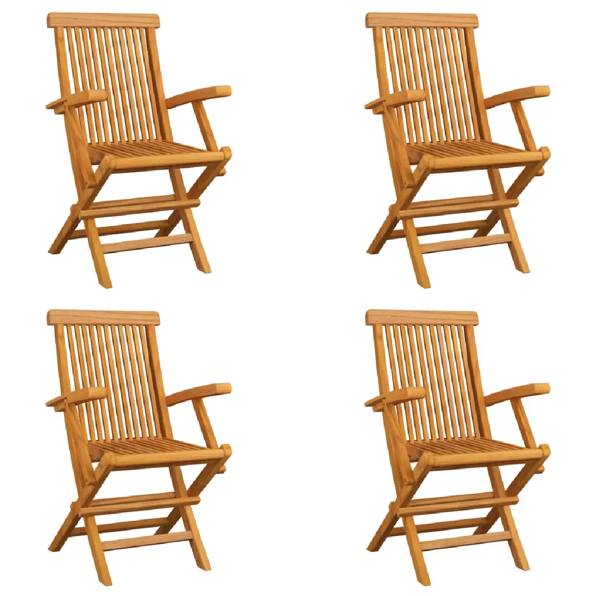 vidaXL Chaises pliables de jardin lot de 8 - vue 8