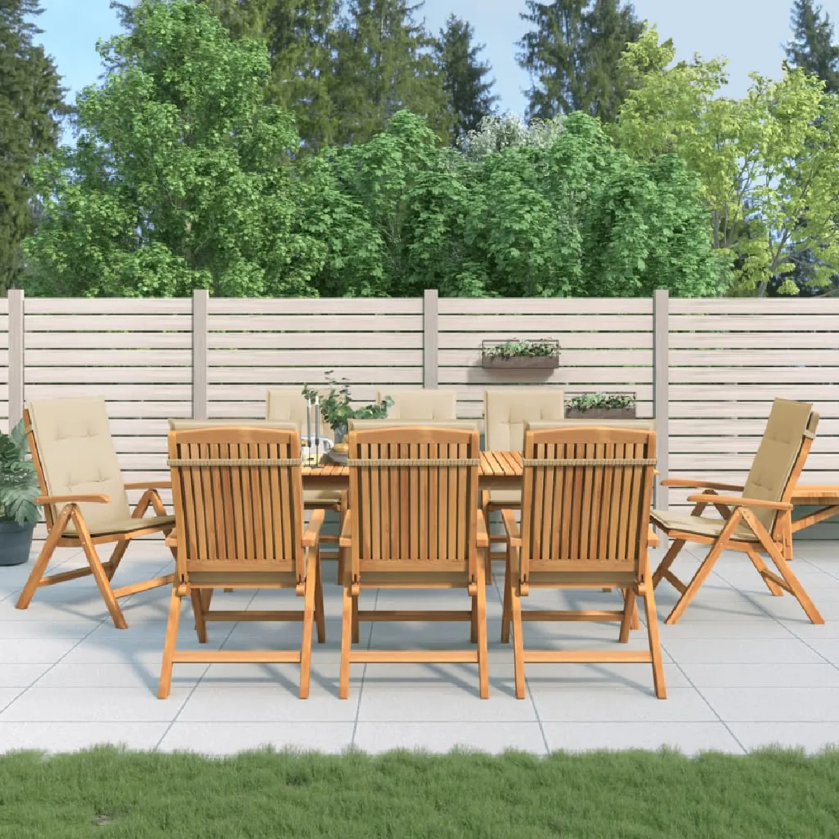 VIDAXL - Chaise de jardin - Teck - 104 cm - Marron - Image 3