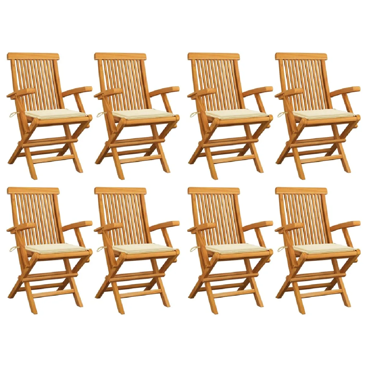 vidaXL Chaises jardin lot de 8