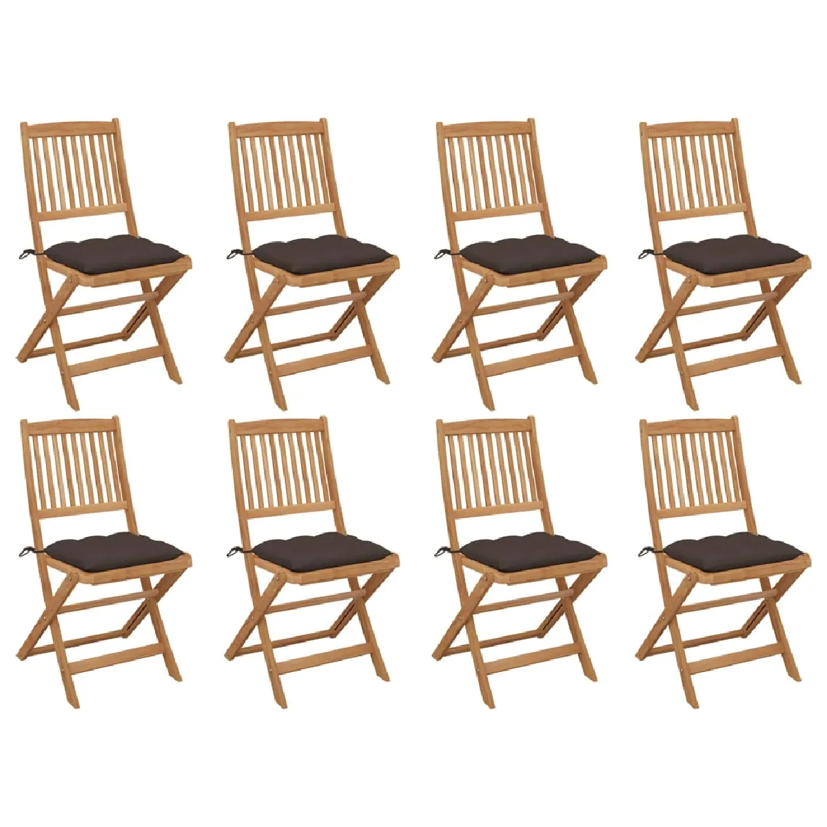 vidaXL Chaises pliables Lot de 4 - vue 3