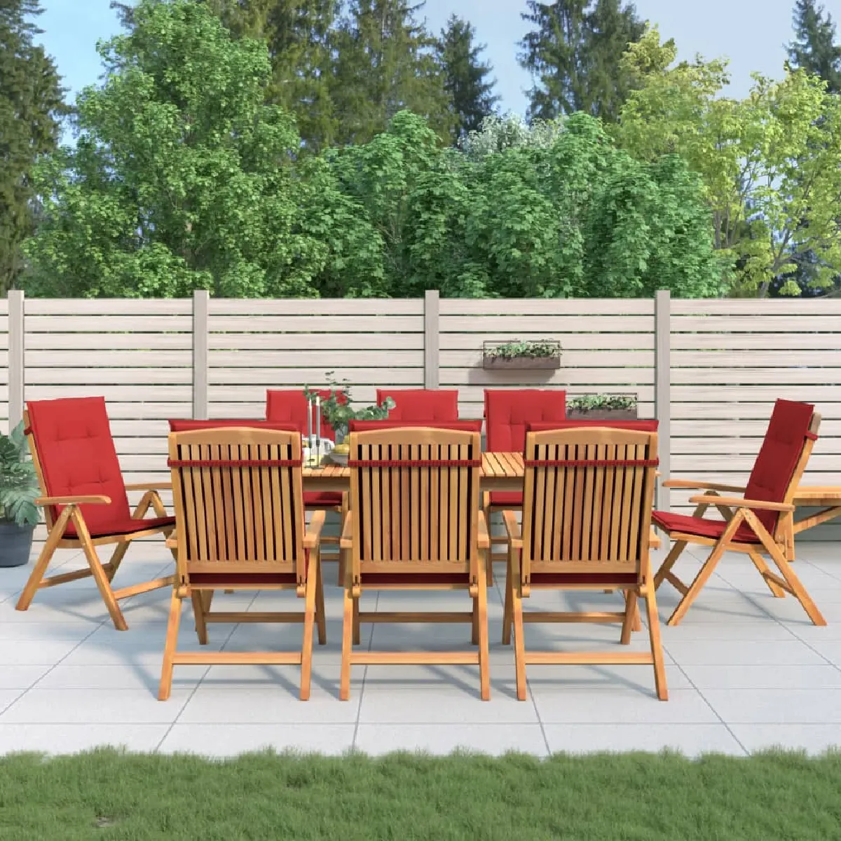 vidaXL Chaises de jardin inclinables - Lot de 8