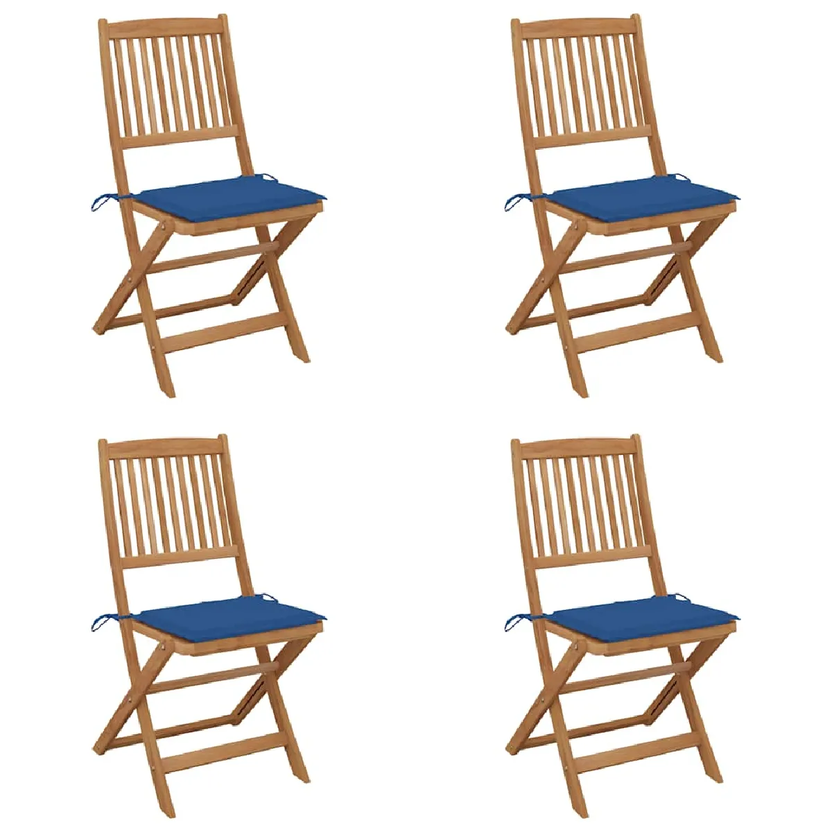 vidaXL Chaises pliables de jardin lot de 8 - vue 4