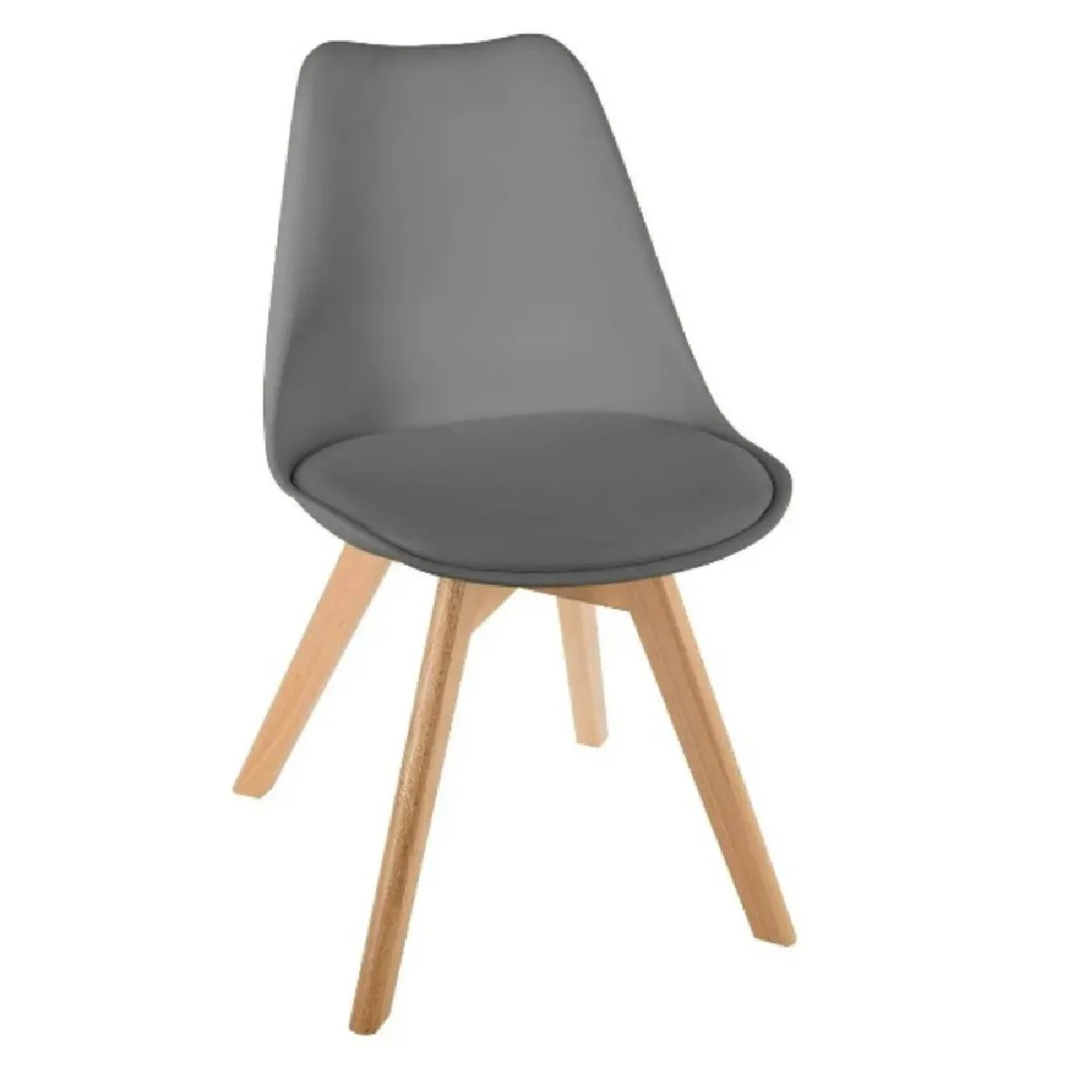 pegane Lot de 4 Chaises Salle à Manger - Gris Foncé pegane Lot de 4 Chaises Salle à Manger - Gris Foncé