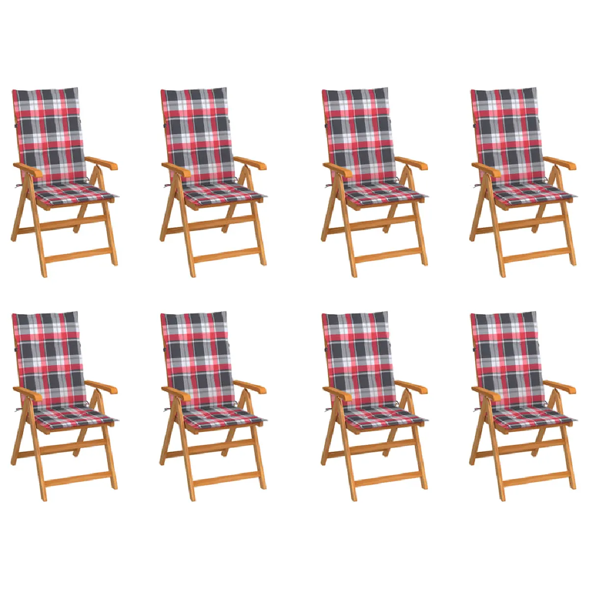 vidaXL Chaises inclinables de jardin lot de 2 et coussins rotin fauteuil de jardin inclinable fauteuil inclinable de 365648 - vue 4