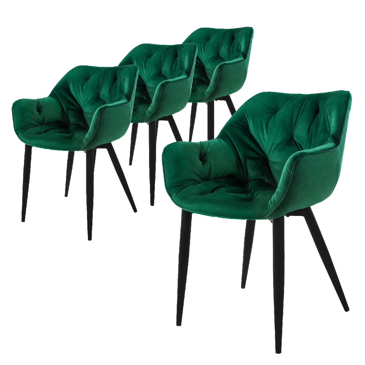 Ml-Design Vert Chaises - Foncé