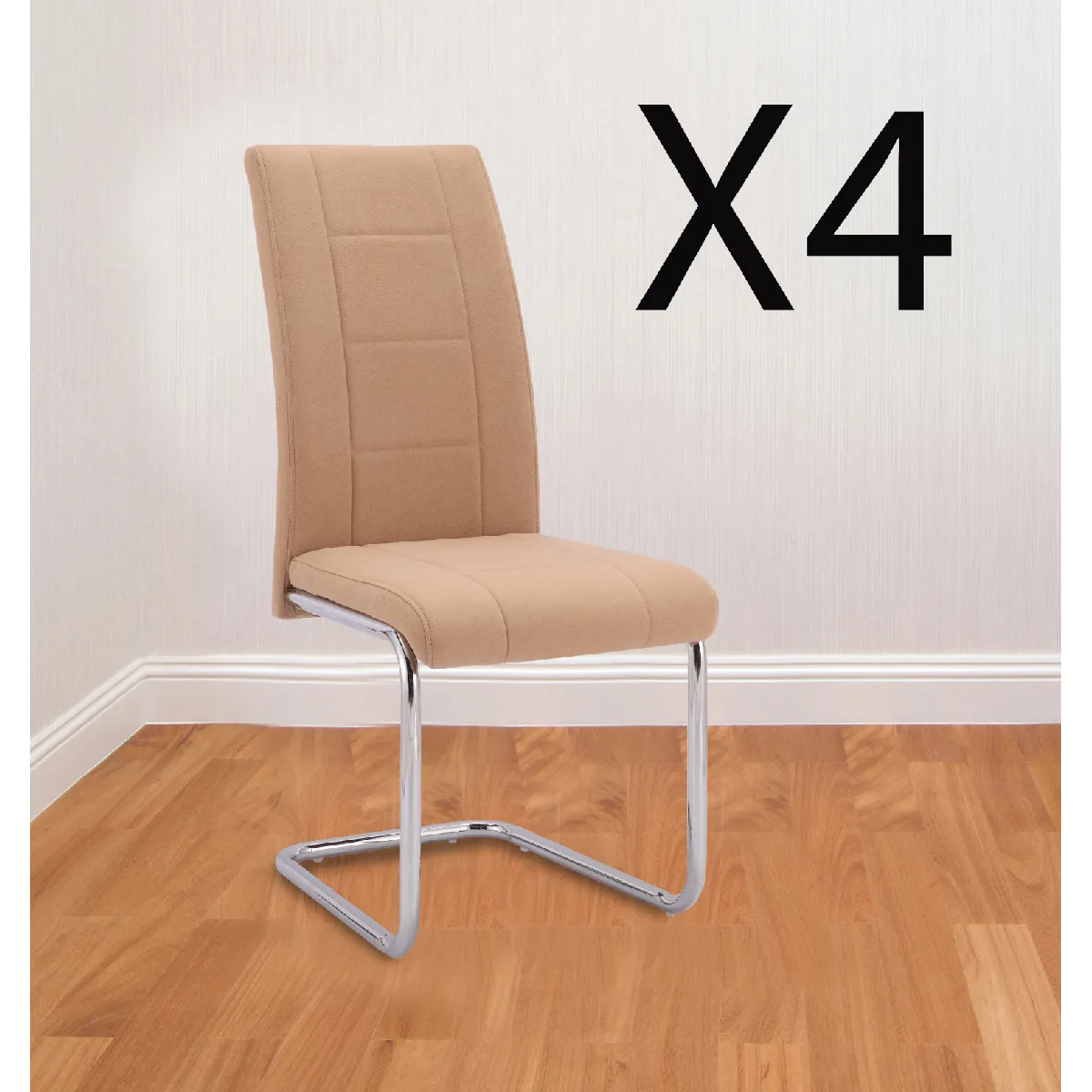 Chaises jarama - Lot de 4 - Beige Chaises jarama - Lot de 4 - Beige
