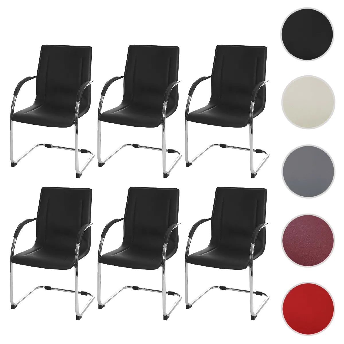 Mendler Noir Chaises Samara - (6)