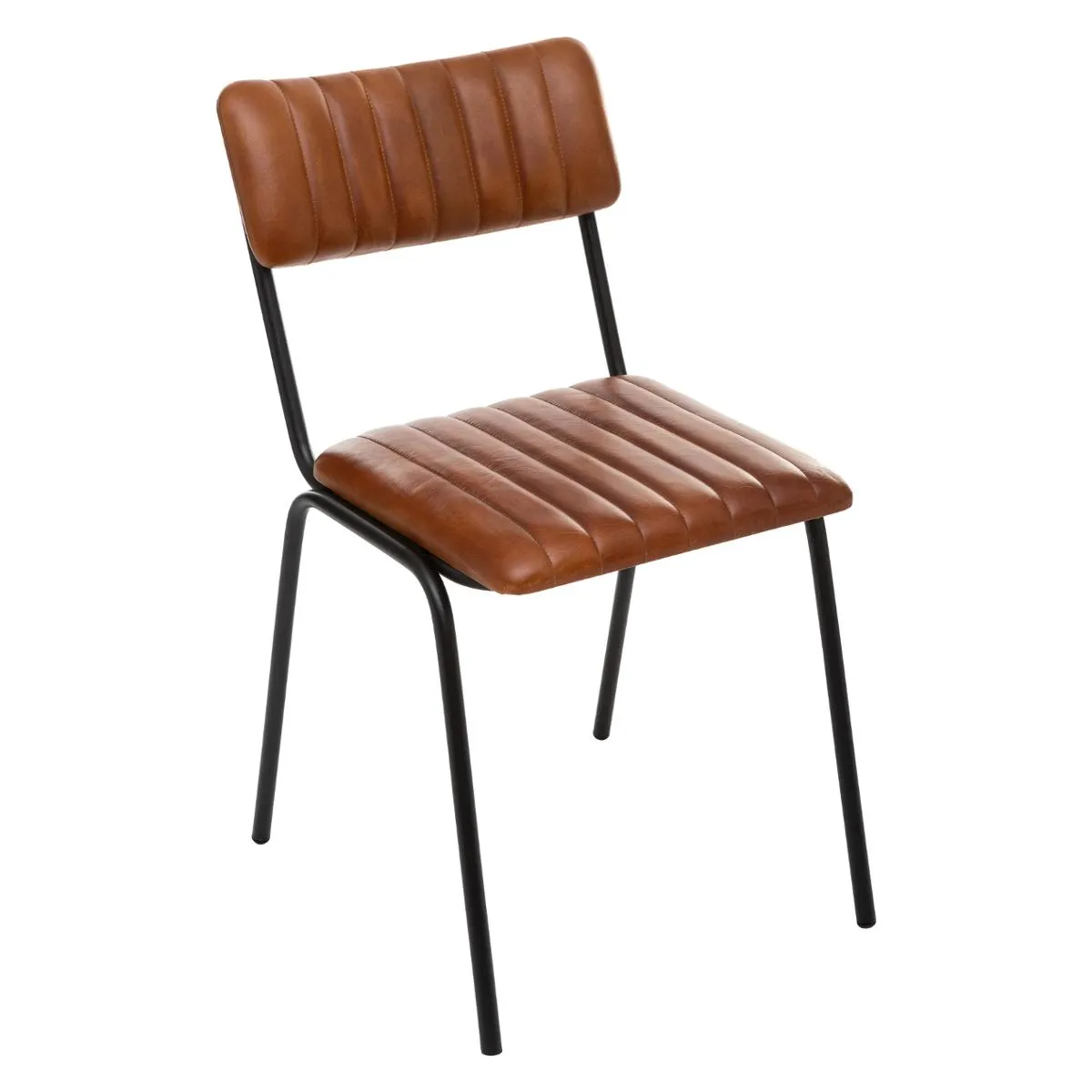 Atmosphera Chaise Dario Cuir Cognac Atmosphera Chaise Dario Cuir Cognac