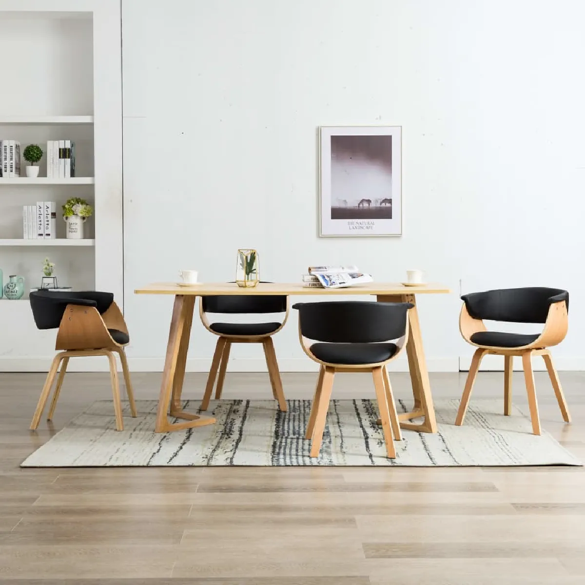 Vidaxl Noir Lot De 4 Chaises