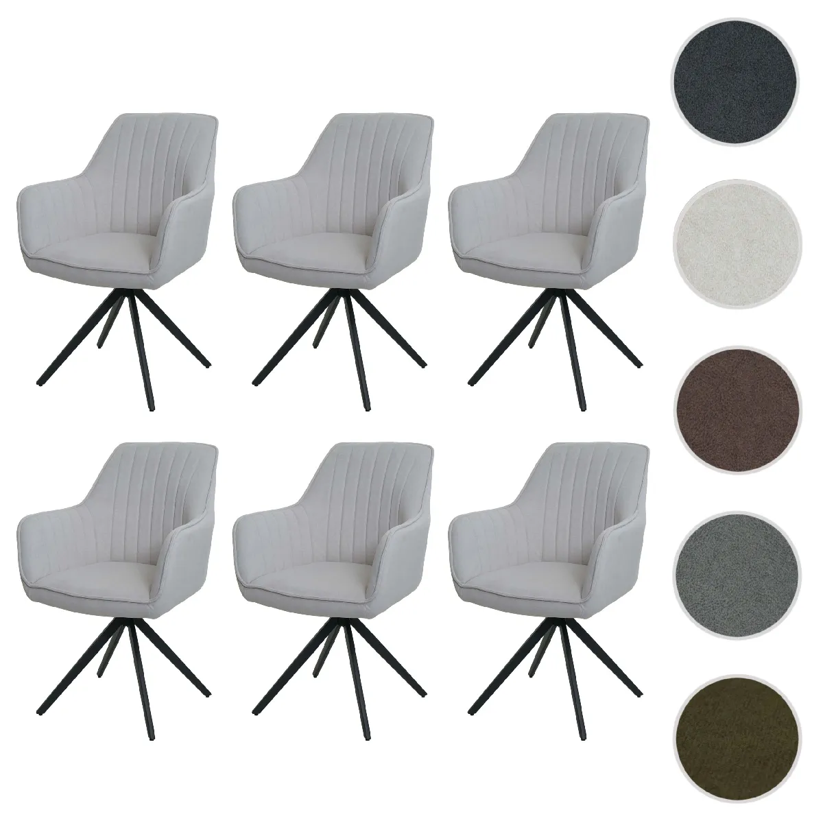Mendler Lot De 6 Chaises Salle À Manger Crème