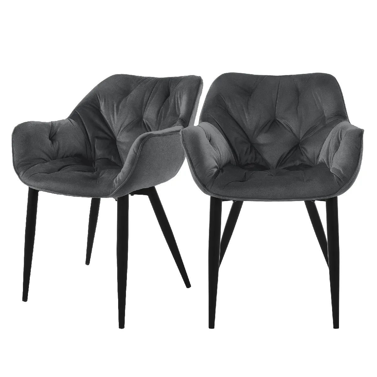 ML-Design Chaises Velours - Lot de 2 ML-Design Chaises Velours - Lot de 2