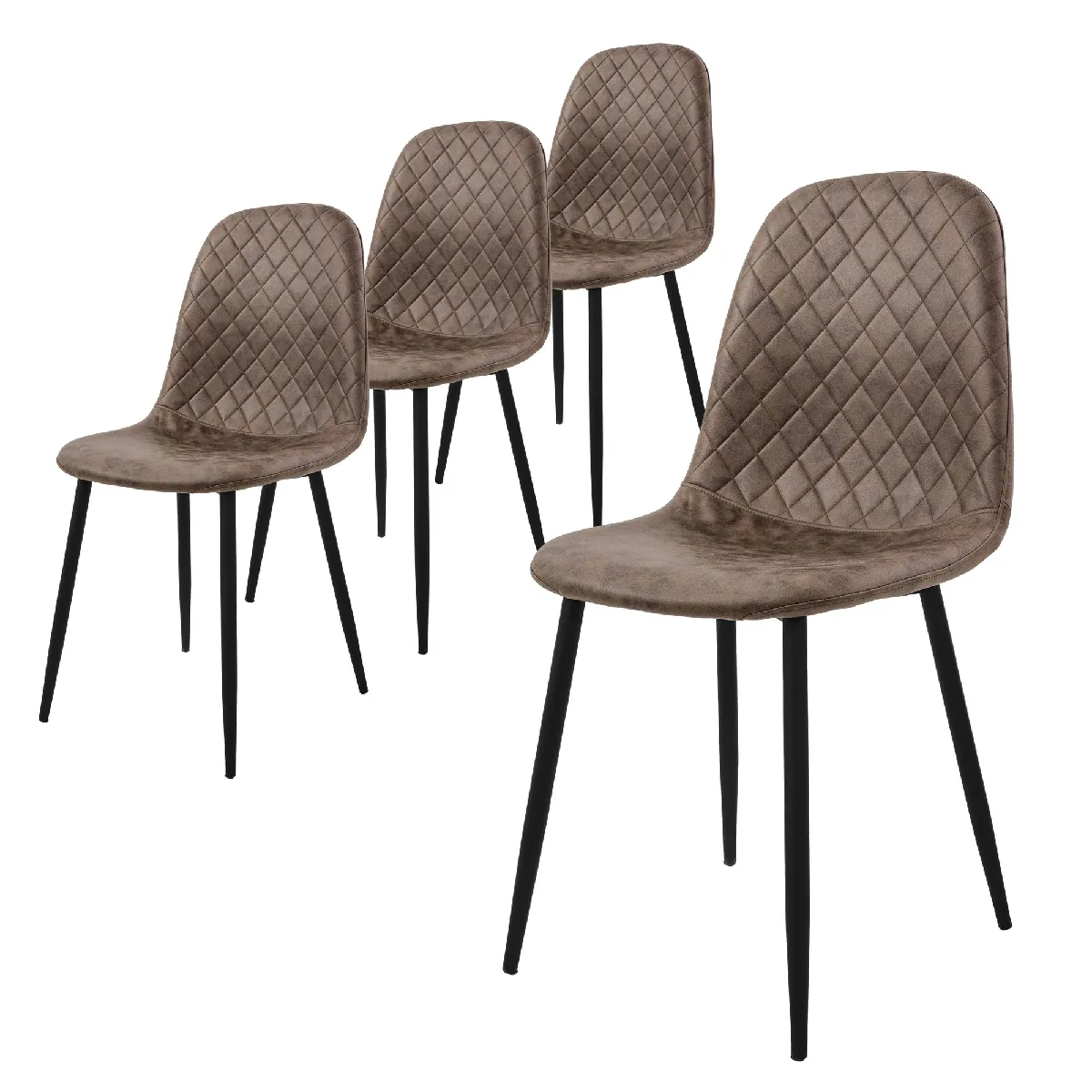 Ml-Design Marron Lot De 4 Chaises