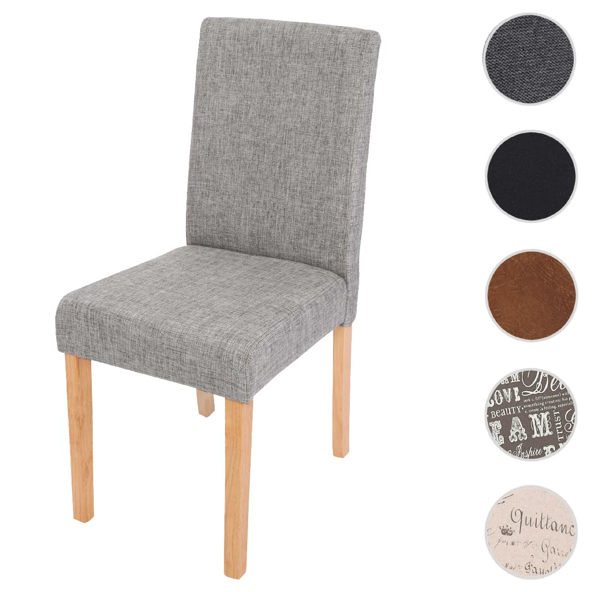 Mendler Gris Chaise Littau - Tissu