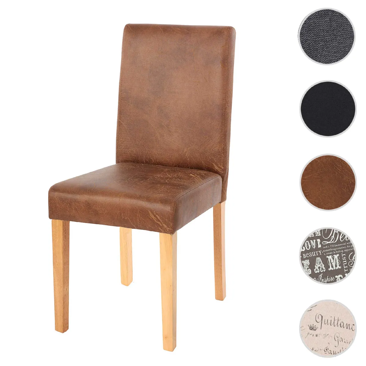 Mendler Chaises Littau - Simili-daim