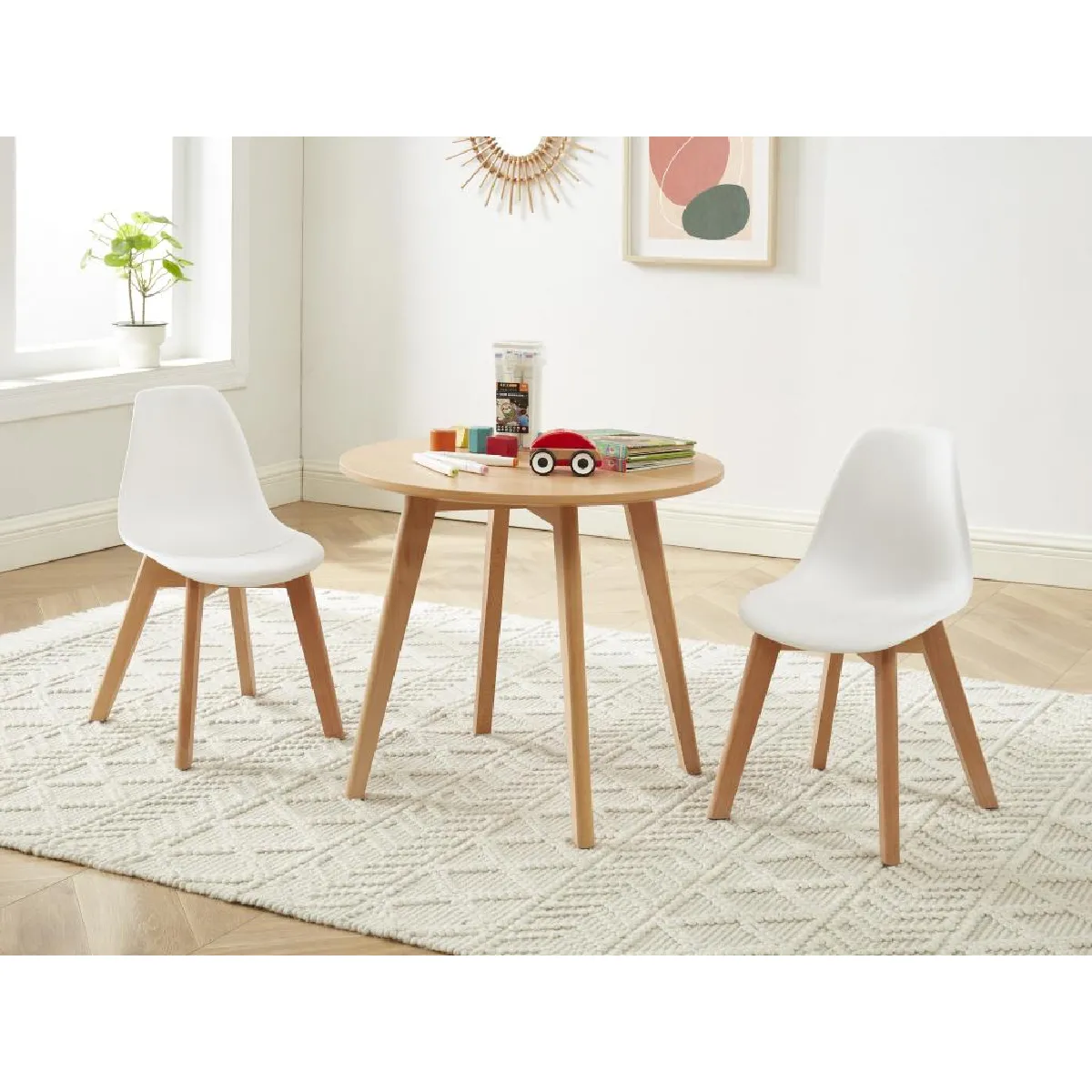 VENTE-UNIQUE Lot de 2 chaises LILINOU - Blanc