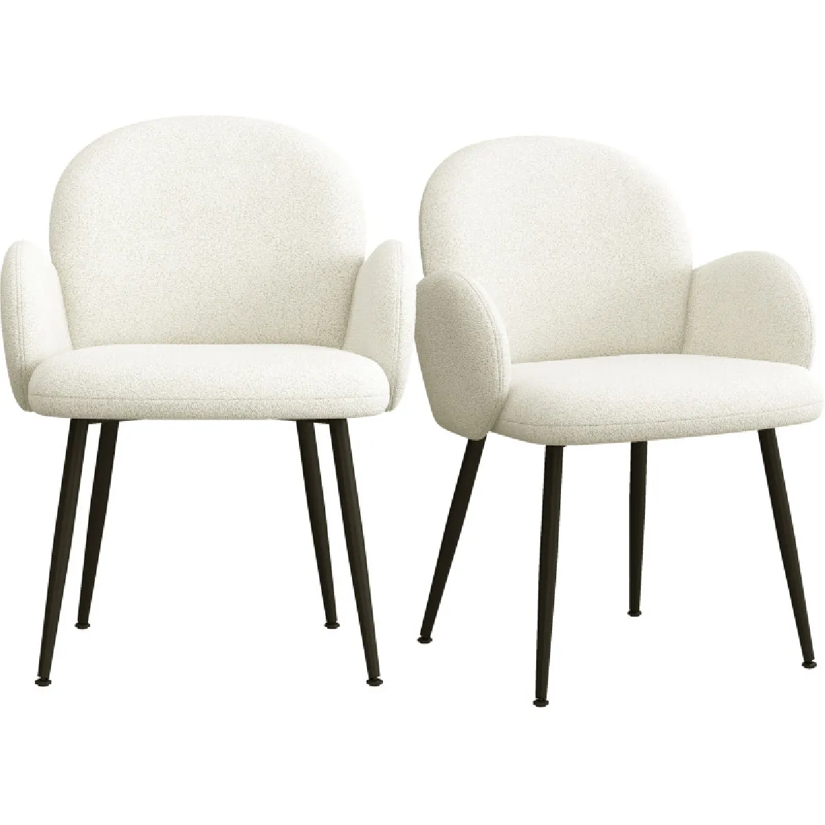ALICE-Chaise en tissu Cozy Ecru (x2) ALICE-Chaise en tissu Cozy Ecru (x2)