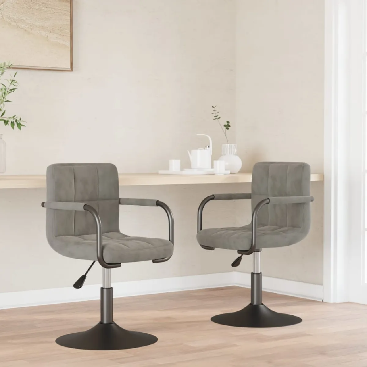vidaXL Chaises pivotantes Lot de 2