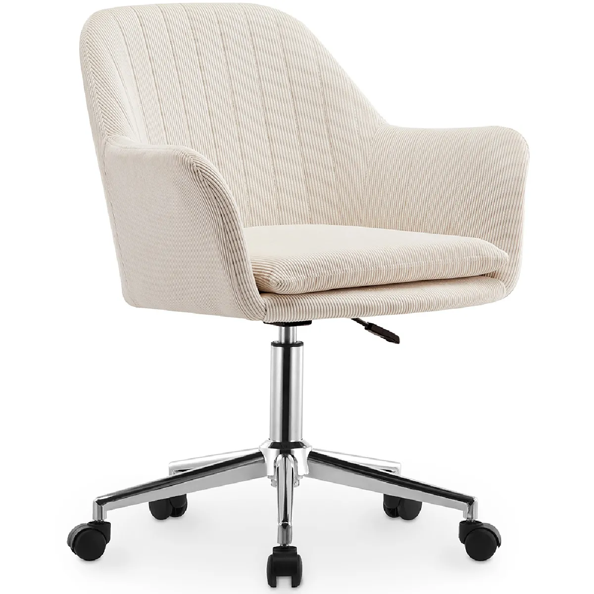 Chaise de bureau pivotante avec accoudoirs - Lumby Beige Chaise de bureau pivotante avec accoudoirs - Lumby Beige