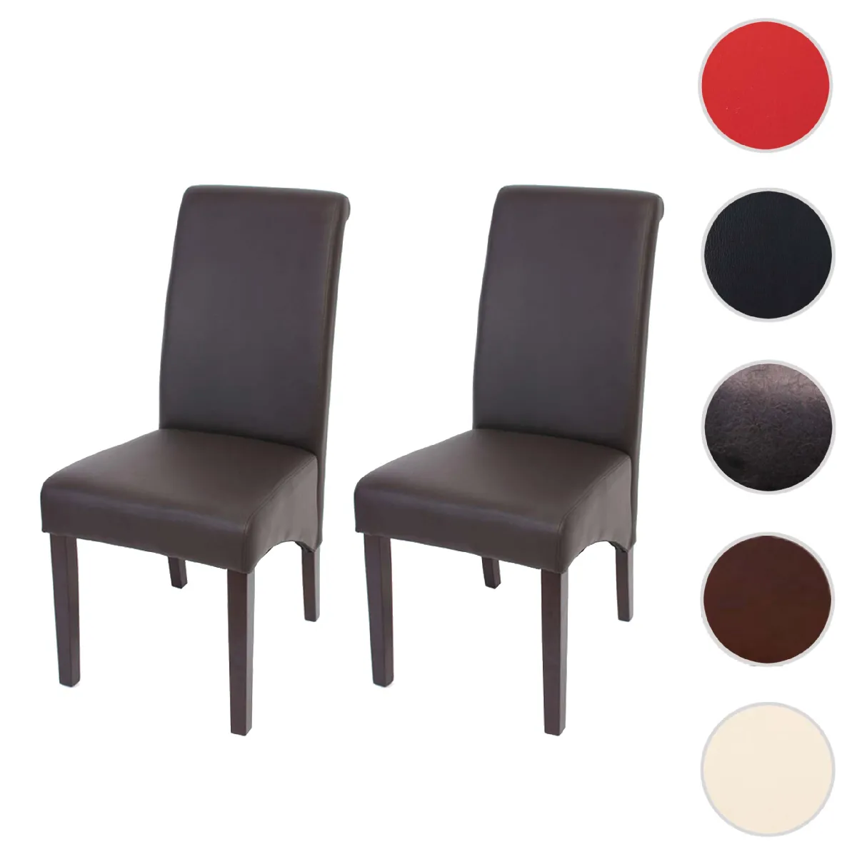 Mendler Marron 2X Chaise M37 - Similicuir
