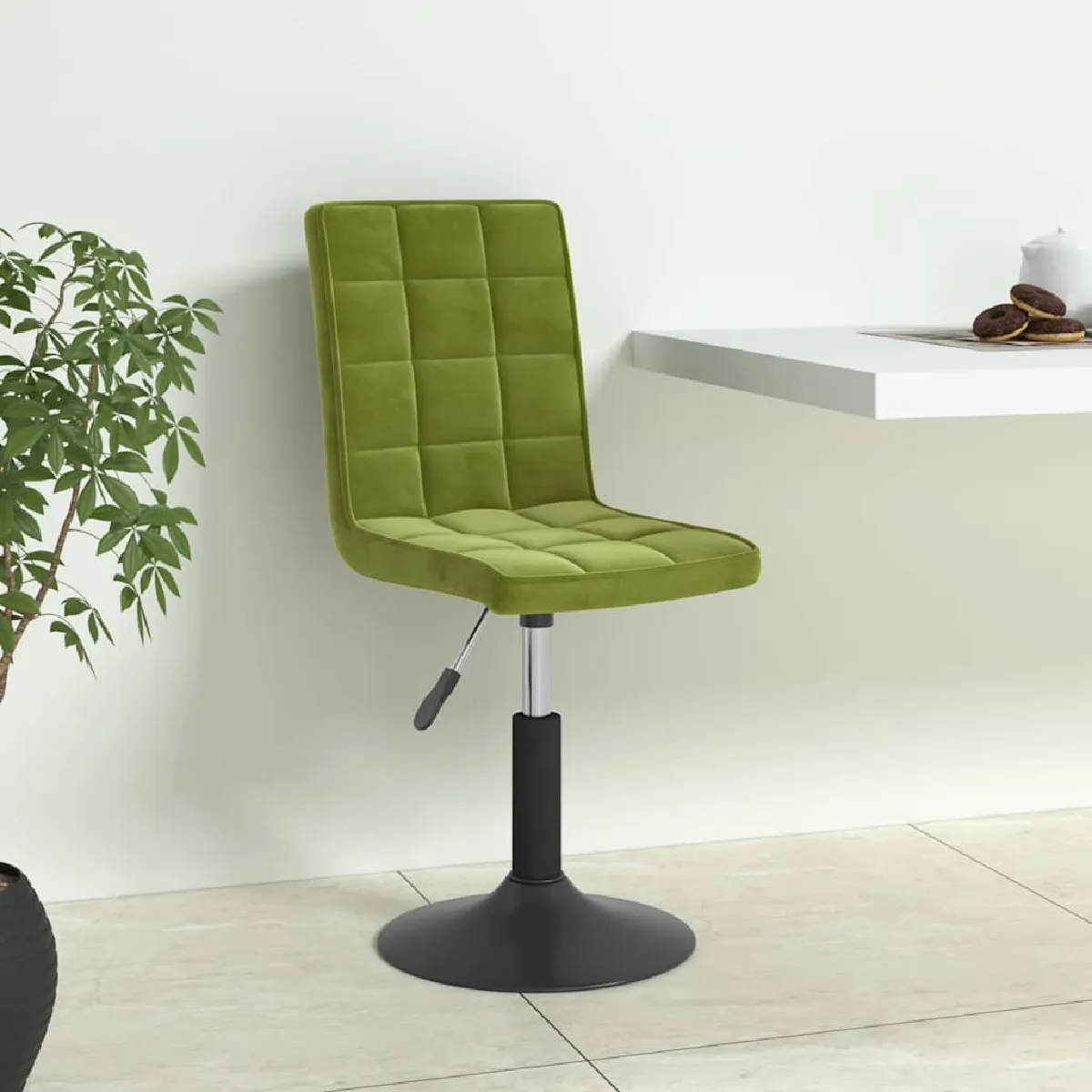 VIDAXL Chaises pivotantes Velours - vue 7