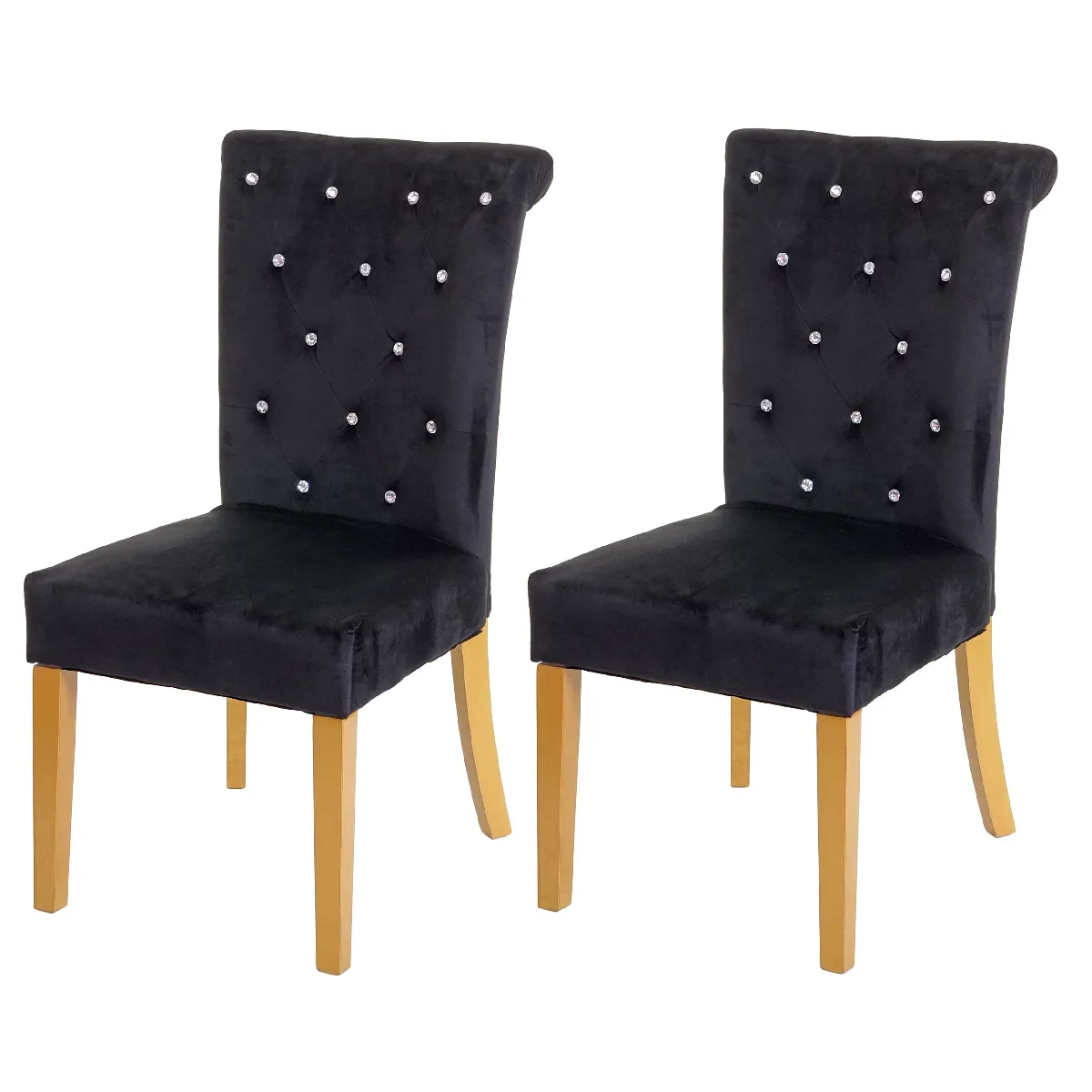 DécoShop26 Chaises velours Lot de 4 - vue 3