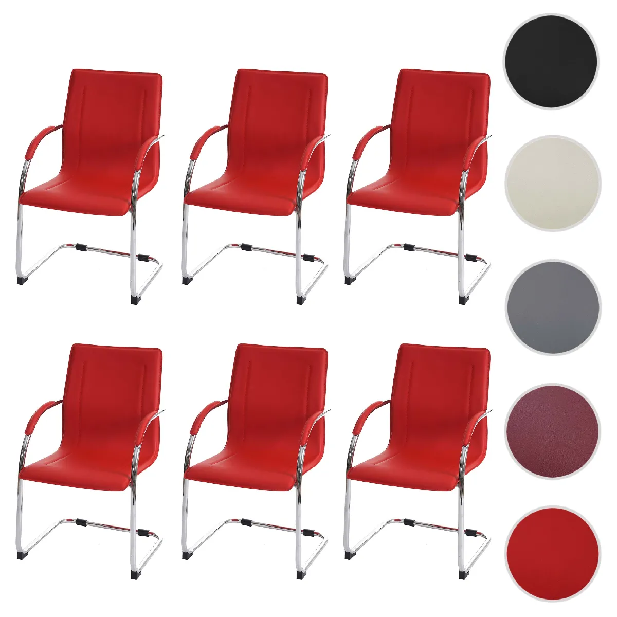 Mendler Rouge Chaises Samara