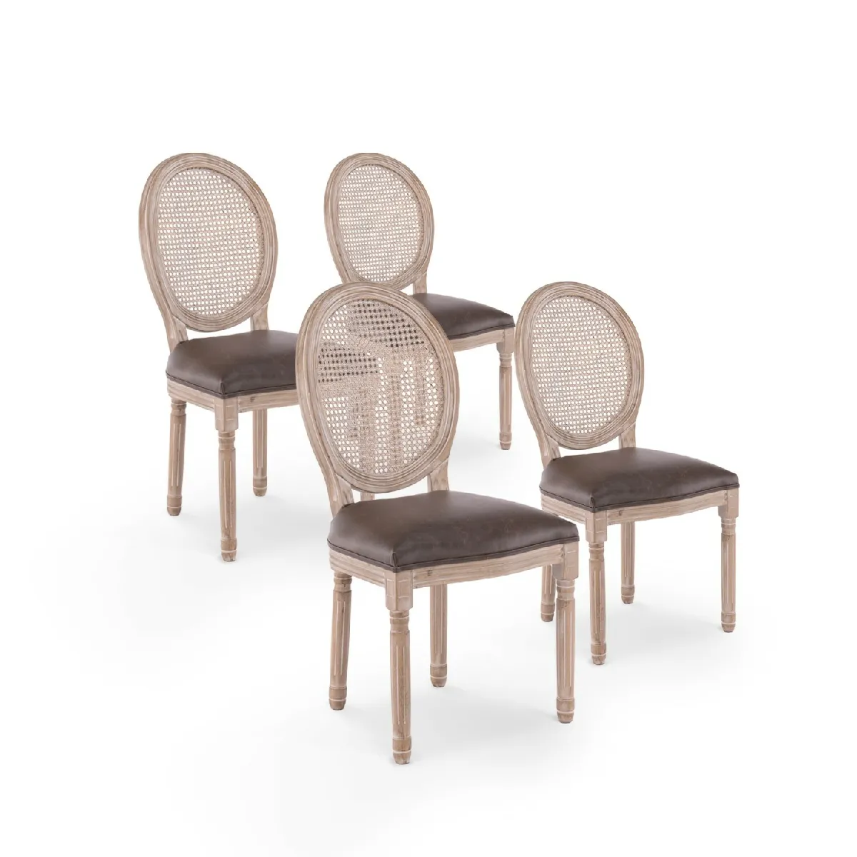 Chaise Louis XVI Rotin