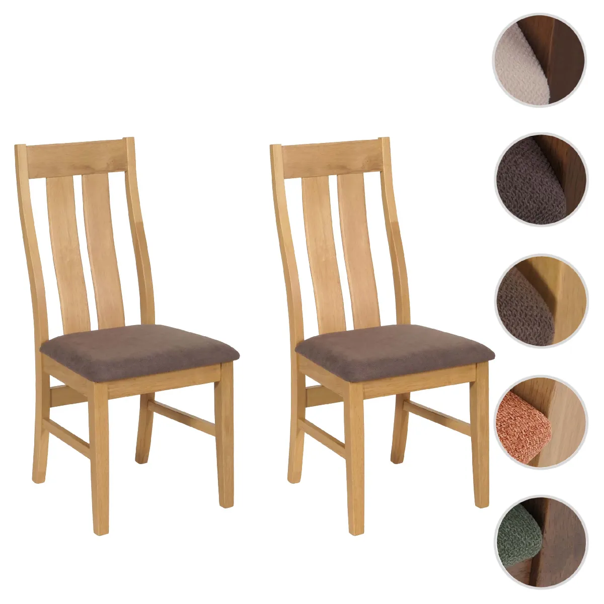 Mendler Lot de 2 Chaises Cuisine Tissu Taupe Mendler Lot de 2 Chaises Cuisine Tissu Taupe