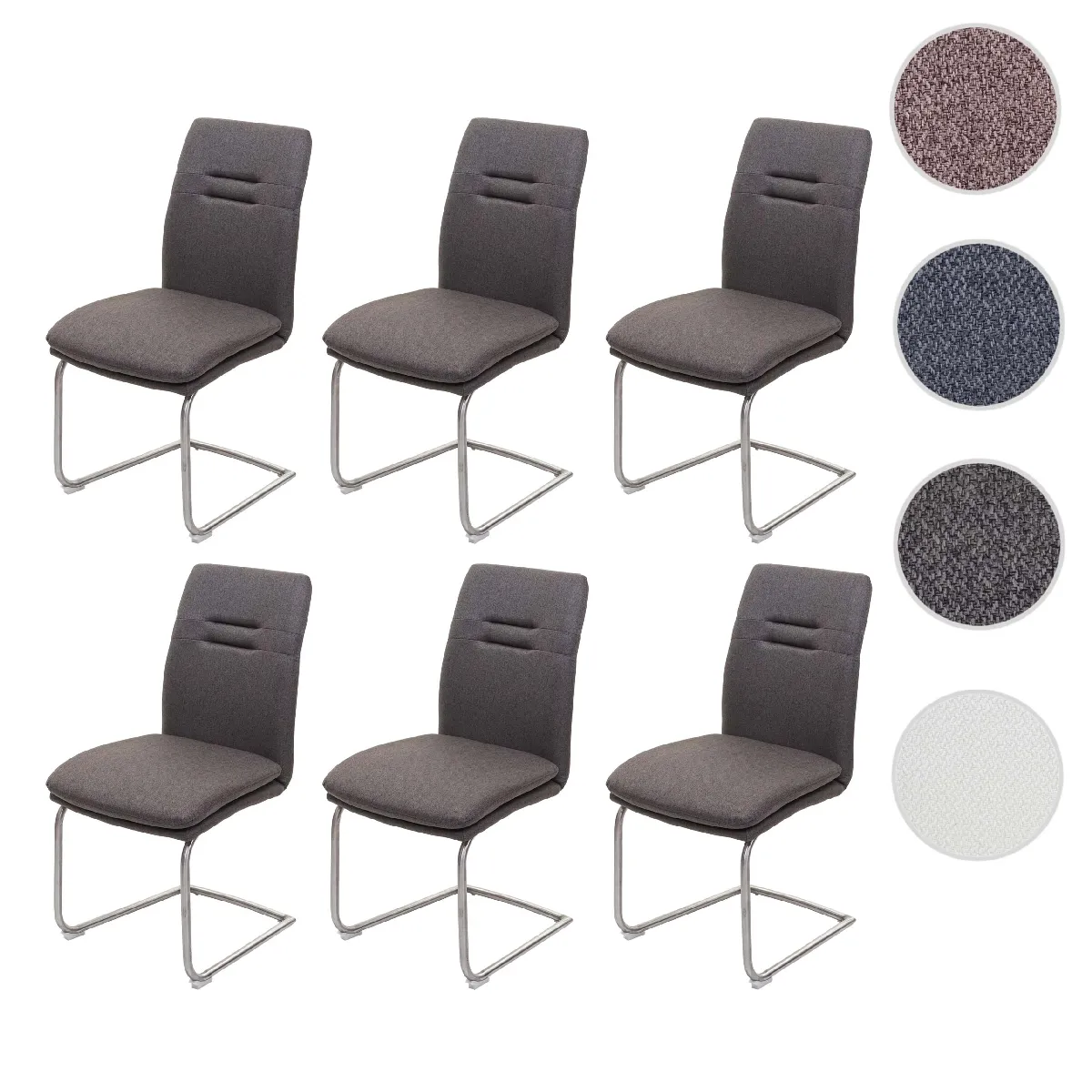 Mendler Gris Chaises Hwc-H70 X6 - Brun