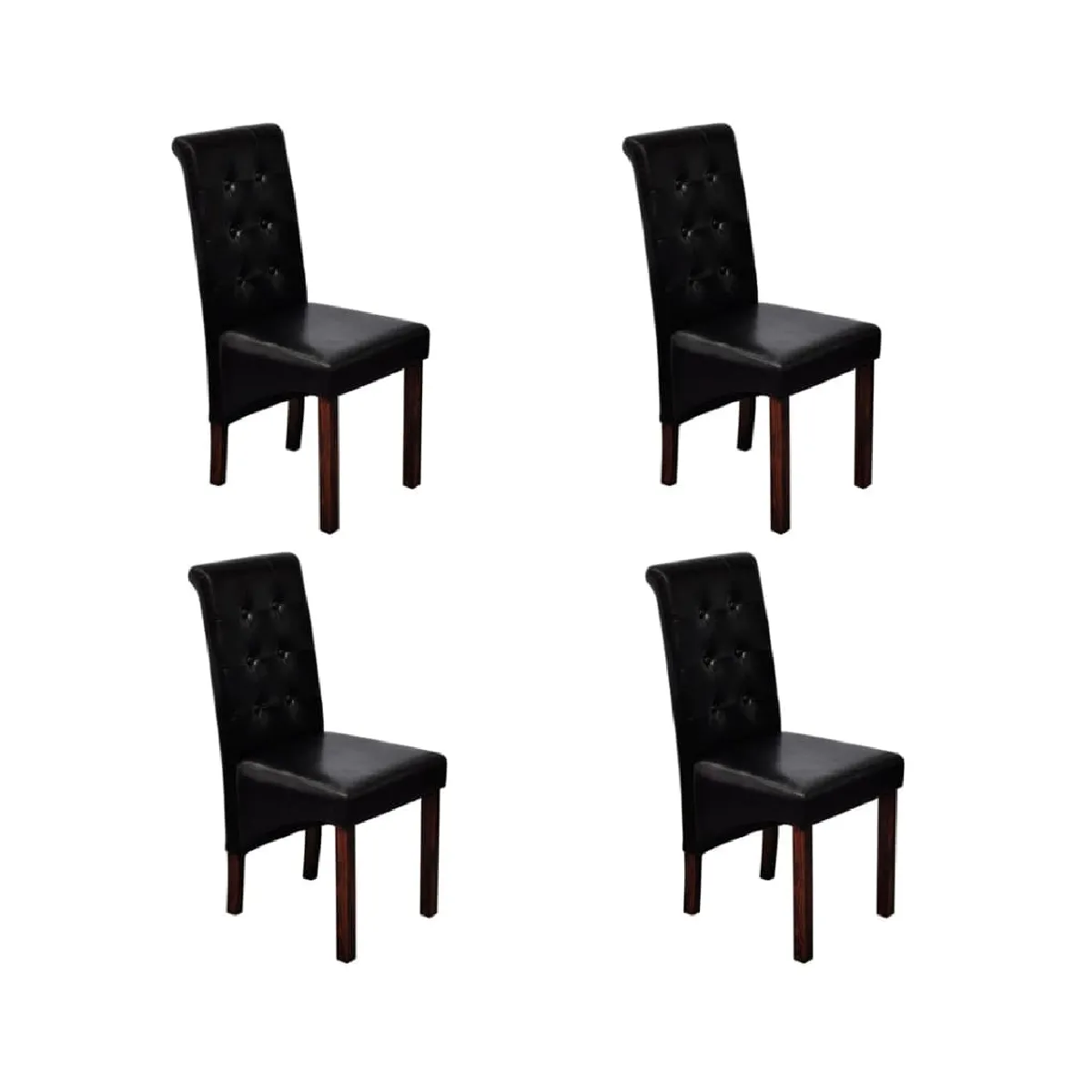 VidaXL Chaises à manger Lot de 4 Similicuir