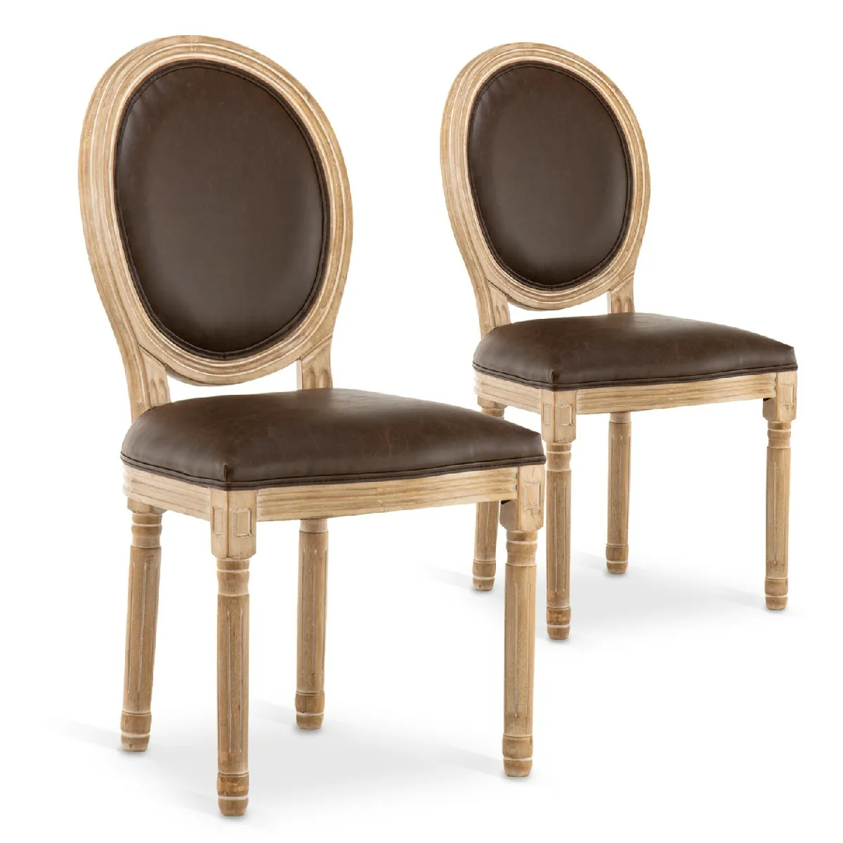Chaises Médaillon Louis XVI - Vintage