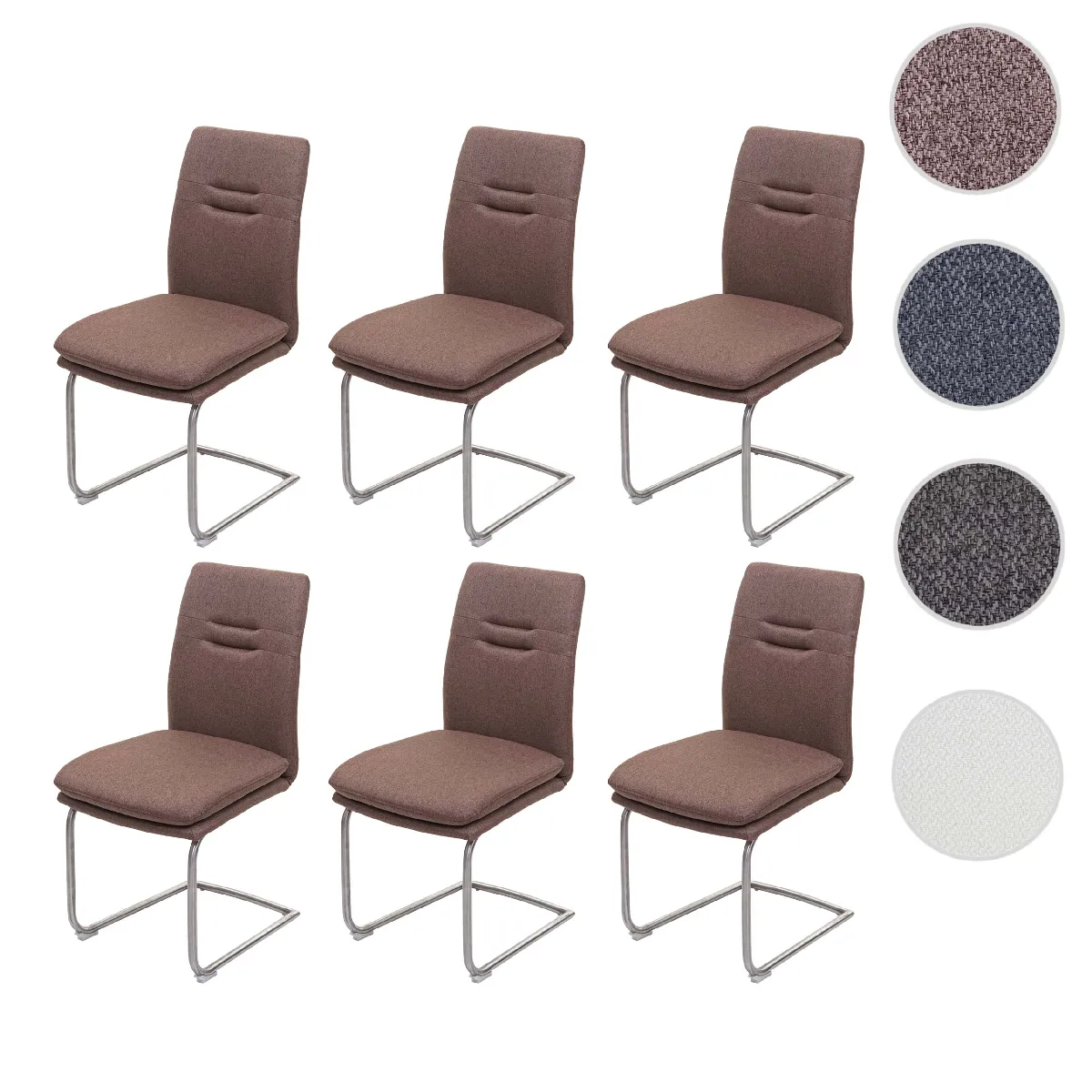 Mendler Marron Chaises Hwc-H70 Lot De 6