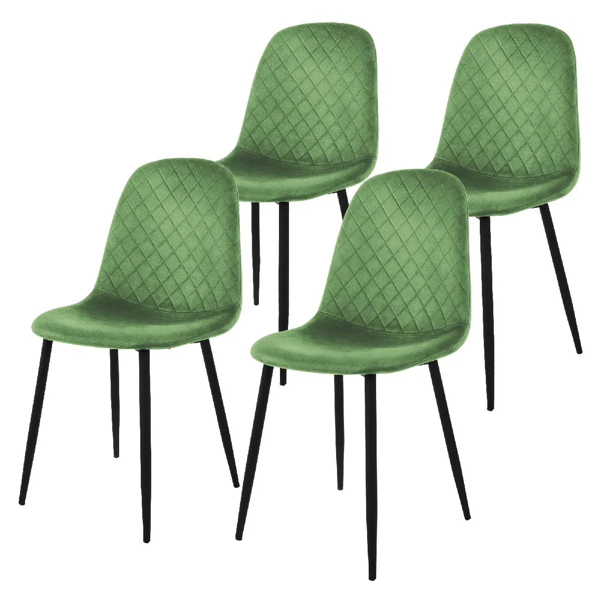 ML-Design Chaises Velours Sauge