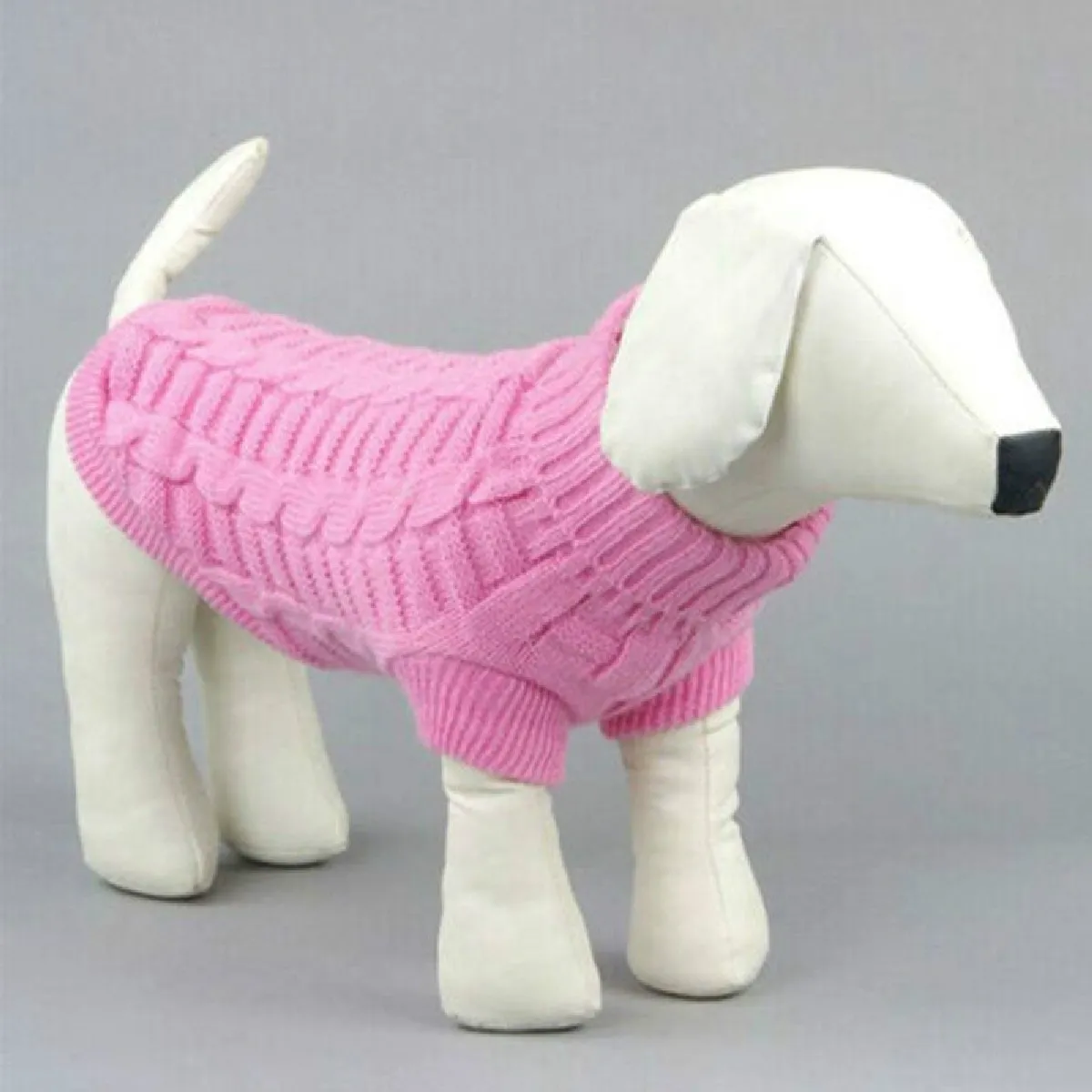 Comparer les prix de Pull chien uni élastique M Rose