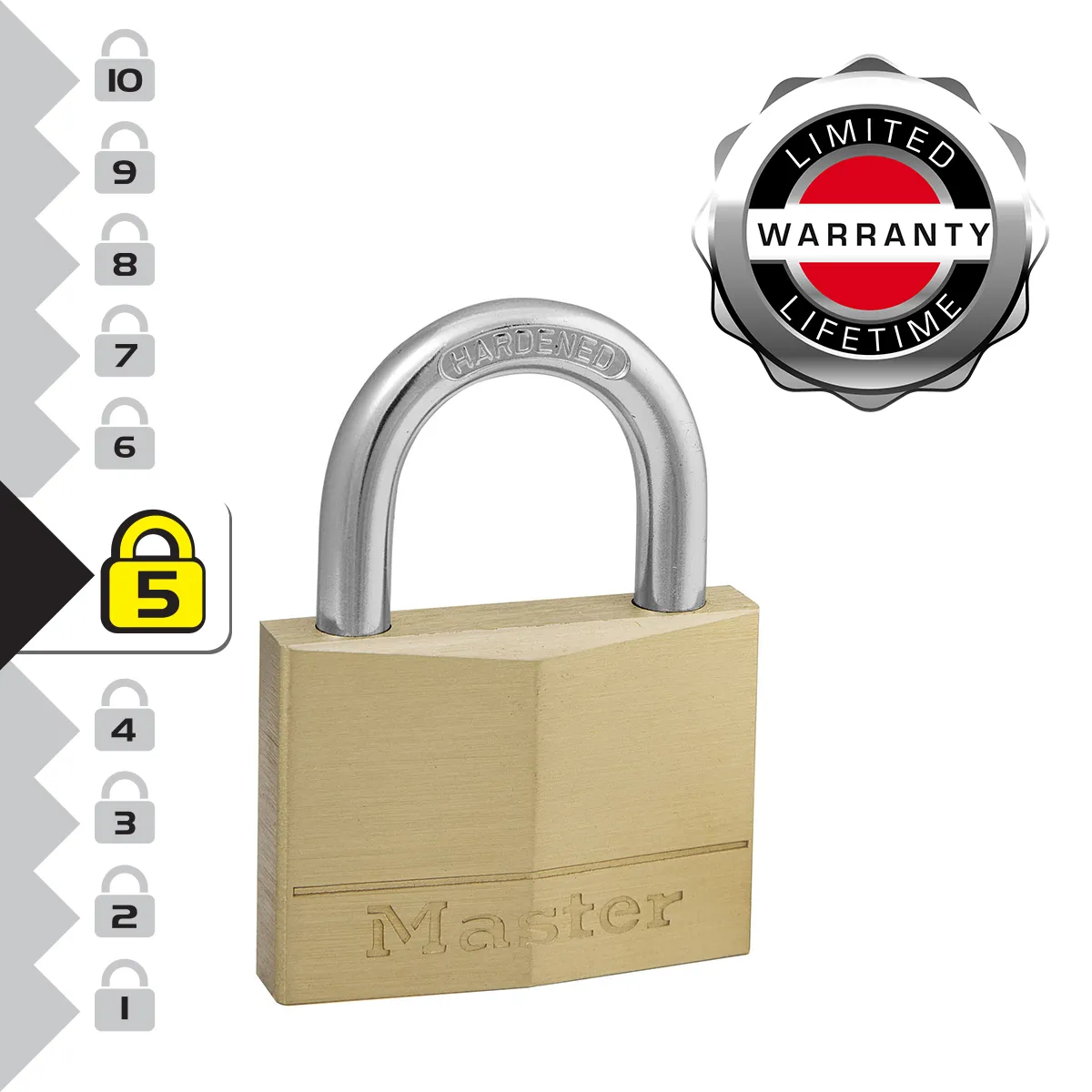 Master Lock 4 Cadenas Laiton 50 Mm