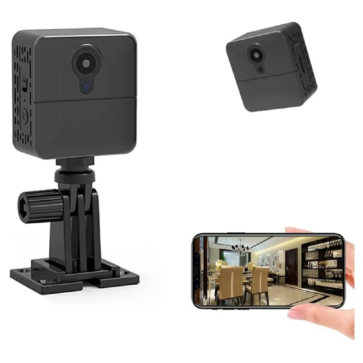 Caméra Surveillance WiFi Extérieure/Intérieure 1080P - Mini Caméra Espion, Détection Mouvement, Vision Nuit - 4