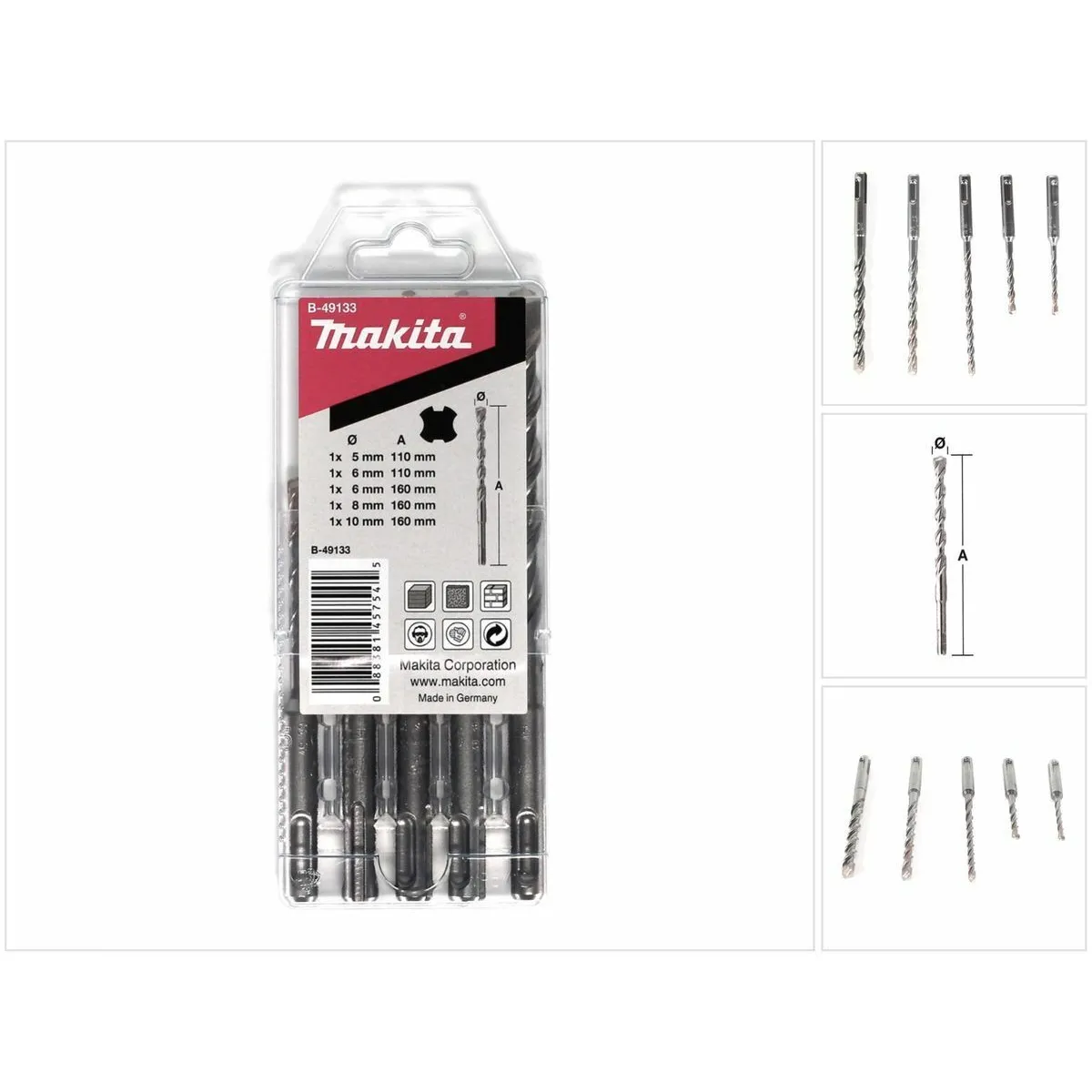 Makita Set Forets SDS Plus 5 Pcs.