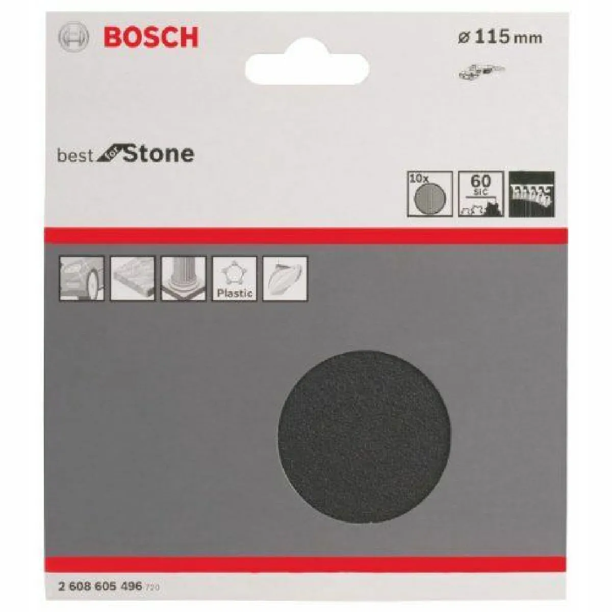 BOSCH Disques abrasifs sur papier pour meuleuses pour bois et peinture Pack de 10 Ø 115mm Grain - vue 2