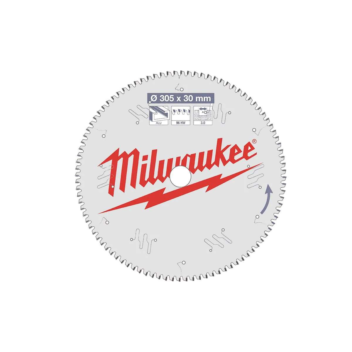 MILWAUKEE  Lame scie &agrave; onglet - 96 dents &Oslash; 305 mm