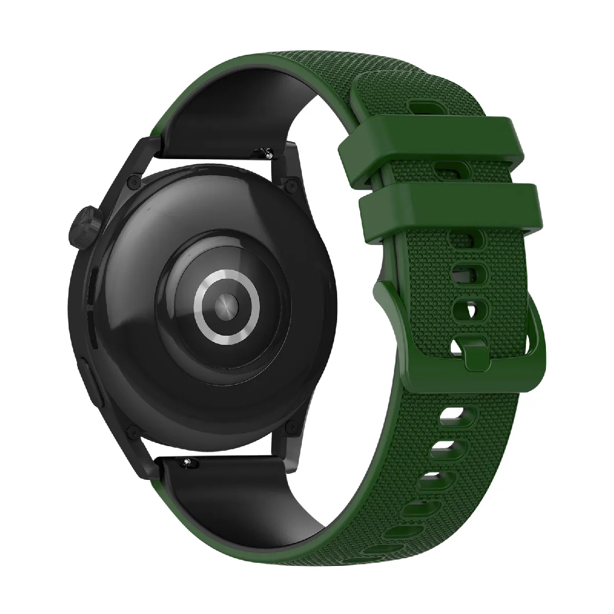 Avizar Vert/Noir Bracelet Pour Huawei Watch Gt3 46Mm Silicone Bicolore Texturé