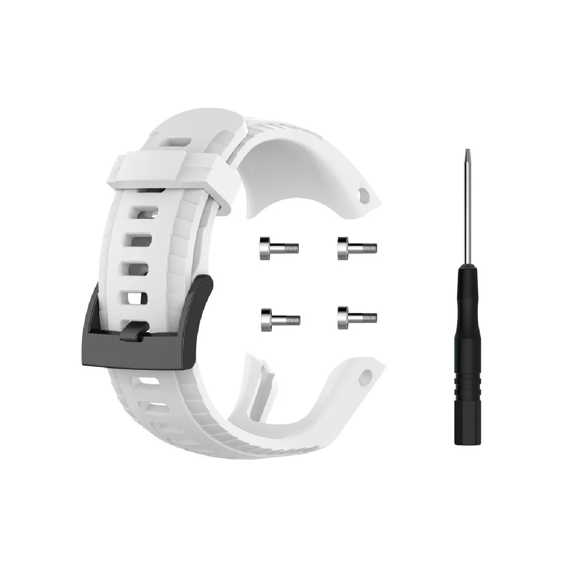Générique Blanc Bracelet En Silicone Pour Suunto 5 - 22,5 Mm