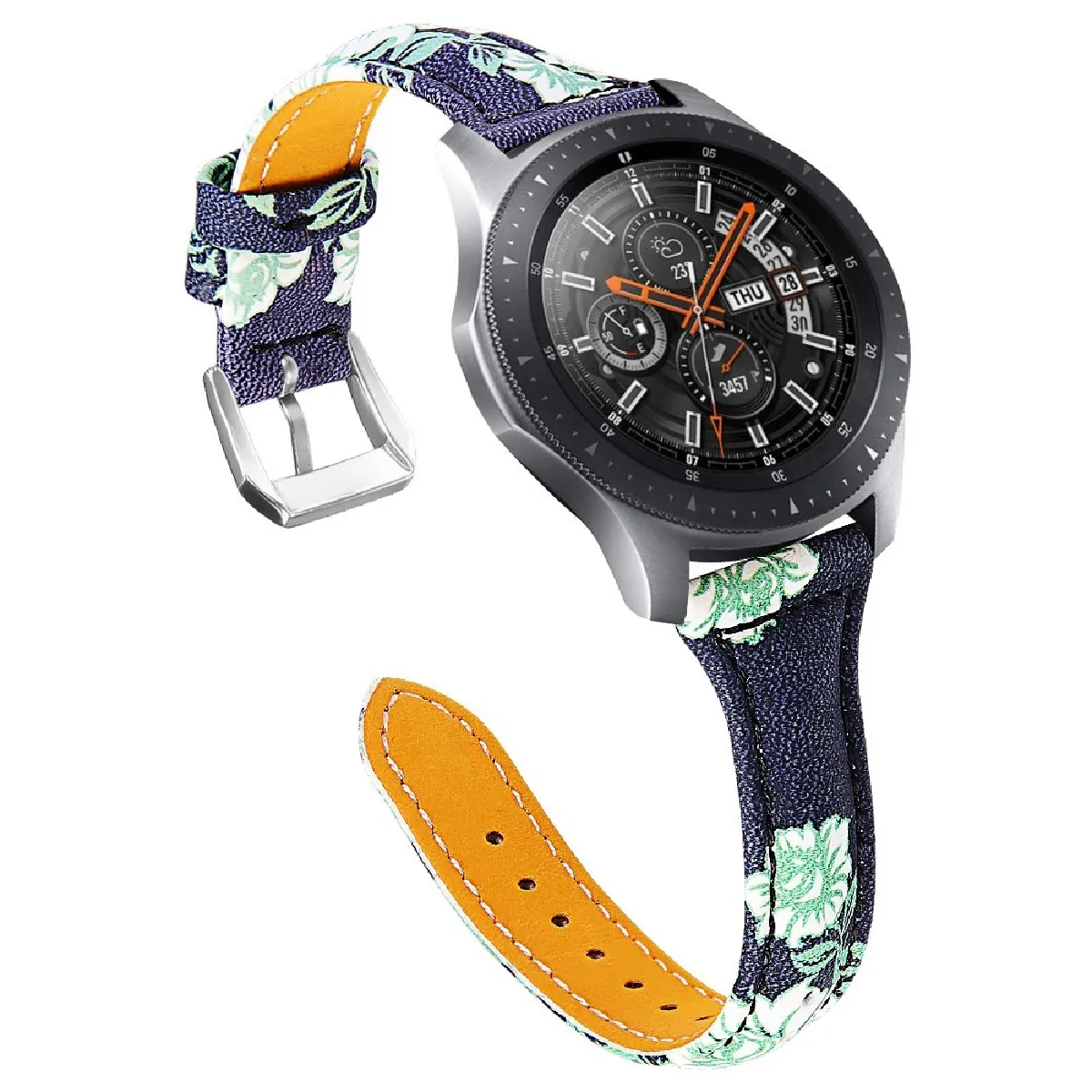 Bracelet cuir fleurs Samsung Gear S3