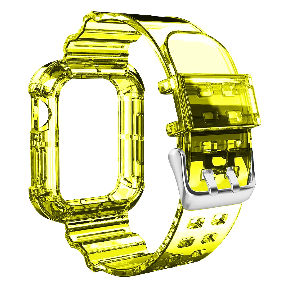 Avizar Bracelet Silicone Bumper - Transparent Jaune Avizar Bracelet Silicone Bumper - Transparent Jaune