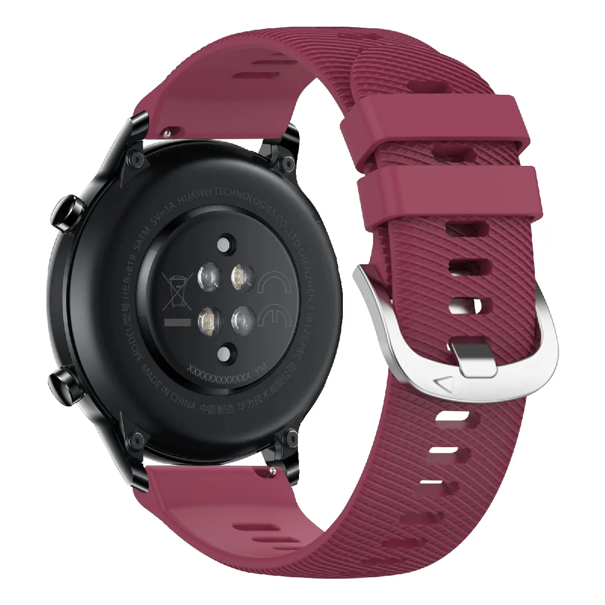 Bracelet texturé pour Honor Magic Watch 2 46mm - Bordeaux